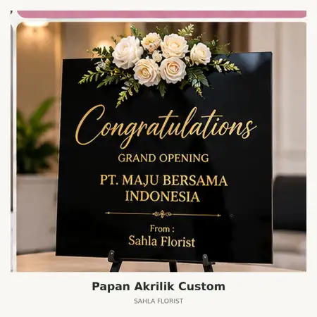 Papan Bunga Akrilik Minahasa Selatan